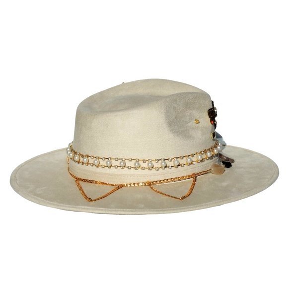 Handmade wide brim hat made in Mexico hand painted - Picture 8 of 15